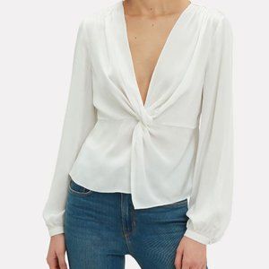 INTERMIX DAWN SILK KNOT TOP